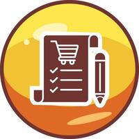 Shopping List Vector Icon