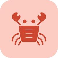 Crab Glyph Tritone Icon vector