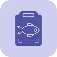 Fish Cooking Glyph Tritone Icon vector