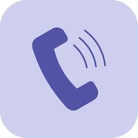 Phone Call Glyph Tritone Icon vector