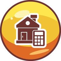 House Cost Calculator Vector Icon