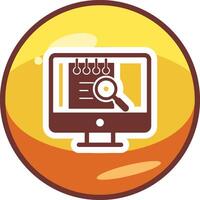 File Search Computer Vector Icon
