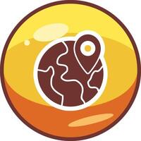 Globe Location Vector Icon