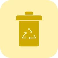 Garbage Glyph Tritone Icon vector