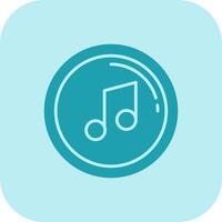 Music Note Glyph Tritone Icon vector