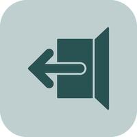 Logout Glyph Tritone Icon vector