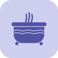 Hot Tub Glyph Tritone Icon vector