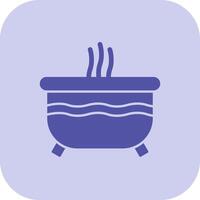 Hot Tub Glyph Tritone Icon vector