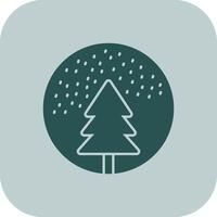 Snow Globe Glyph Tritone Icon vector