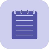 Note Glyph Tritone Icon vector