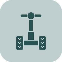 Segway Glyph Tritone Icon vector