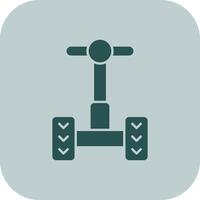 Segway Glyph Tritone Icon vector