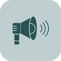 Loud Speaker Glyph Tritone Icon vector