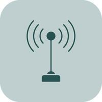 Antena Glyph Tritone Icon vector