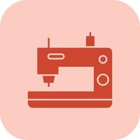 Sewing Machine Glyph Tritone Icon vector