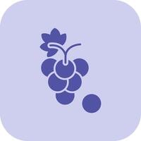 Grapes Glyph Tritone Icon vector
