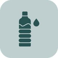 Water Bottle Glyph Tritone Icon vector