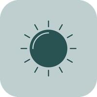 Sun Glyph Tritone Icon vector