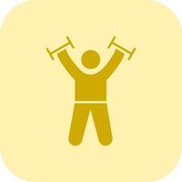 Exercise Glyph Tritone Icon vector