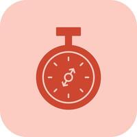 bolsillo reloj glifo tritono icono vector