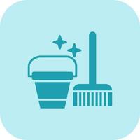 Cleaning Tools Glyph Tritone Icon vector