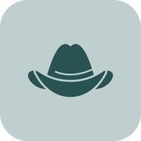 Hat Glyph Tritone Icon vector