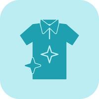 T Shirt Glyph Tritone Icon vector