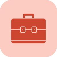 Briefcase Glyph Tritone Icon vector