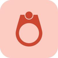 Mens Ring Glyph Tritone Icon vector