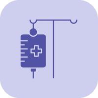 médico goteo glifo tritono icono vector