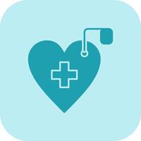 Cardiology Glyph Tritone Icon vector