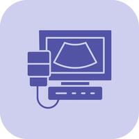 Ultrasound Glyph Tritone Icon vector