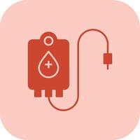 Blood Bag Glyph Tritone Icon vector