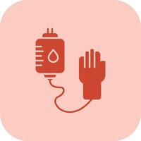 Blood Transfusion Glyph Tritone Icon vector