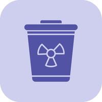 Toxic Waste Glyph Tritone Icon vector