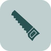 Handsaw Glyph Tritone Icon vector