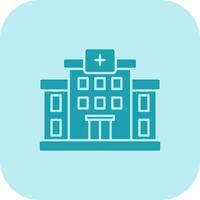 Hospital Glyph Tritone Icon vector