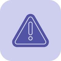 Warning Sign Glyph Tritone Icon vector