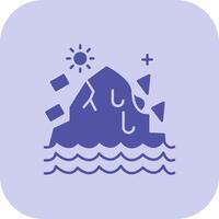 Melting Ice Glyph Tritone Icon vector