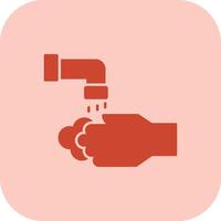 Washing Hands Glyph Tritone Icon vector