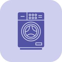 Washing Machine Glyph Tritone Icon vector