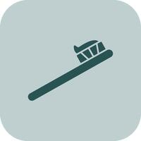 Toothbrush Glyph Tritone Icon vector