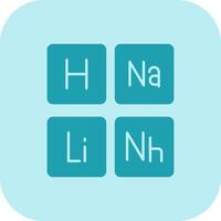 Periodic Table Glyph Tritone Icon vector