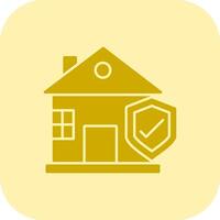 Home Insurance Glyph Tritone Icon vector