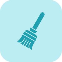 Broom Glyph Tritone Icon vector