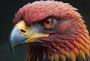 ai generado un majestuoso águila con perforación ojos foto