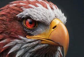 AI generated A majestic eagle with piercing eyes photo