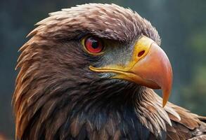 AI generated A majestic eagle with piercing eyes photo