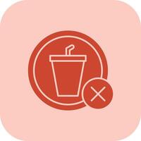 No Drinks Glyph Tritone Icon vector