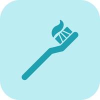 Toothbrush Glyph Tritone Icon vector